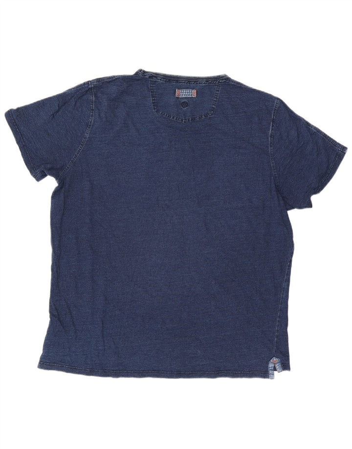 Tricou pentru bărbați Fat Face Indigo Top 2XL Bumbac bleumarin
