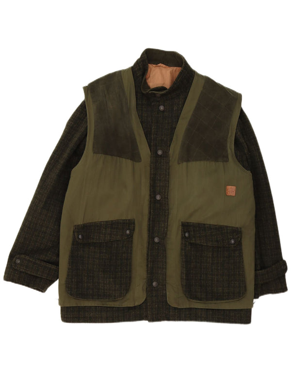Jachetă pentru bărbați Belfe & Belfe IT 54 2XL Lână verde Check