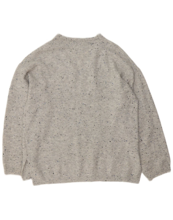Pulover cu decolteu în V pentru femei Marks & Spencer UK 14 Medium Gri Pete