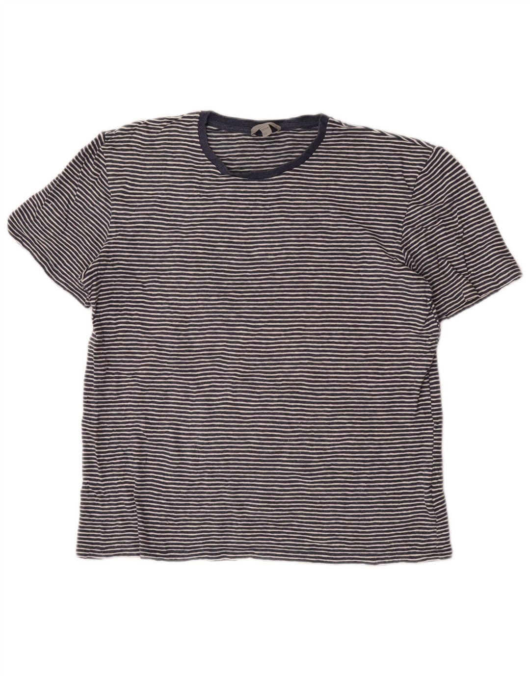 Tricou pentru bărbați Cos Top Medium Blue Striped Bumbac
