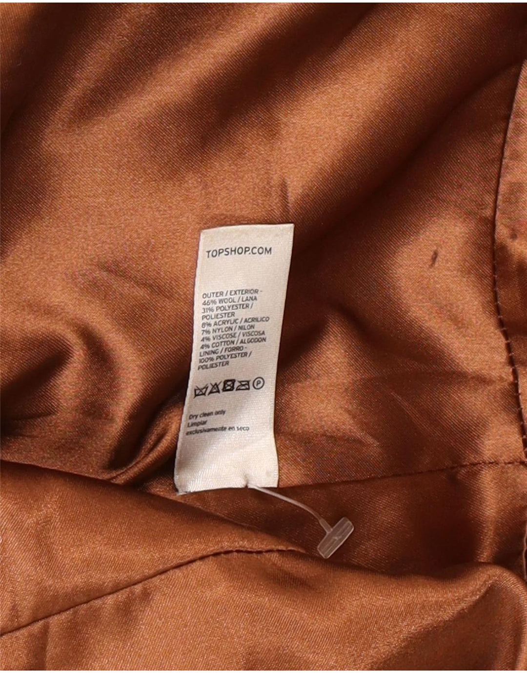 Topshop Jachetă Prințesă Femei UK 12 Medium Lână Neagră