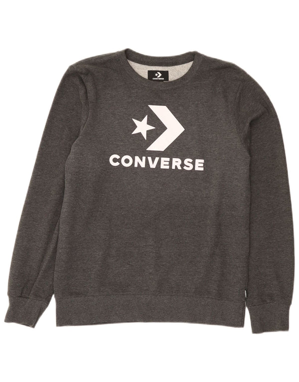 Pulover cu grafică Converse pentru băieți, 13-14 ani, XL, bumbac cu pete gri