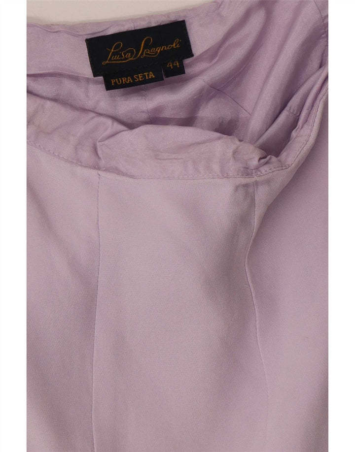 Fusta cu volane pentru femei Luisa Spagnoli IT 44 Medium W30 Mătase violet