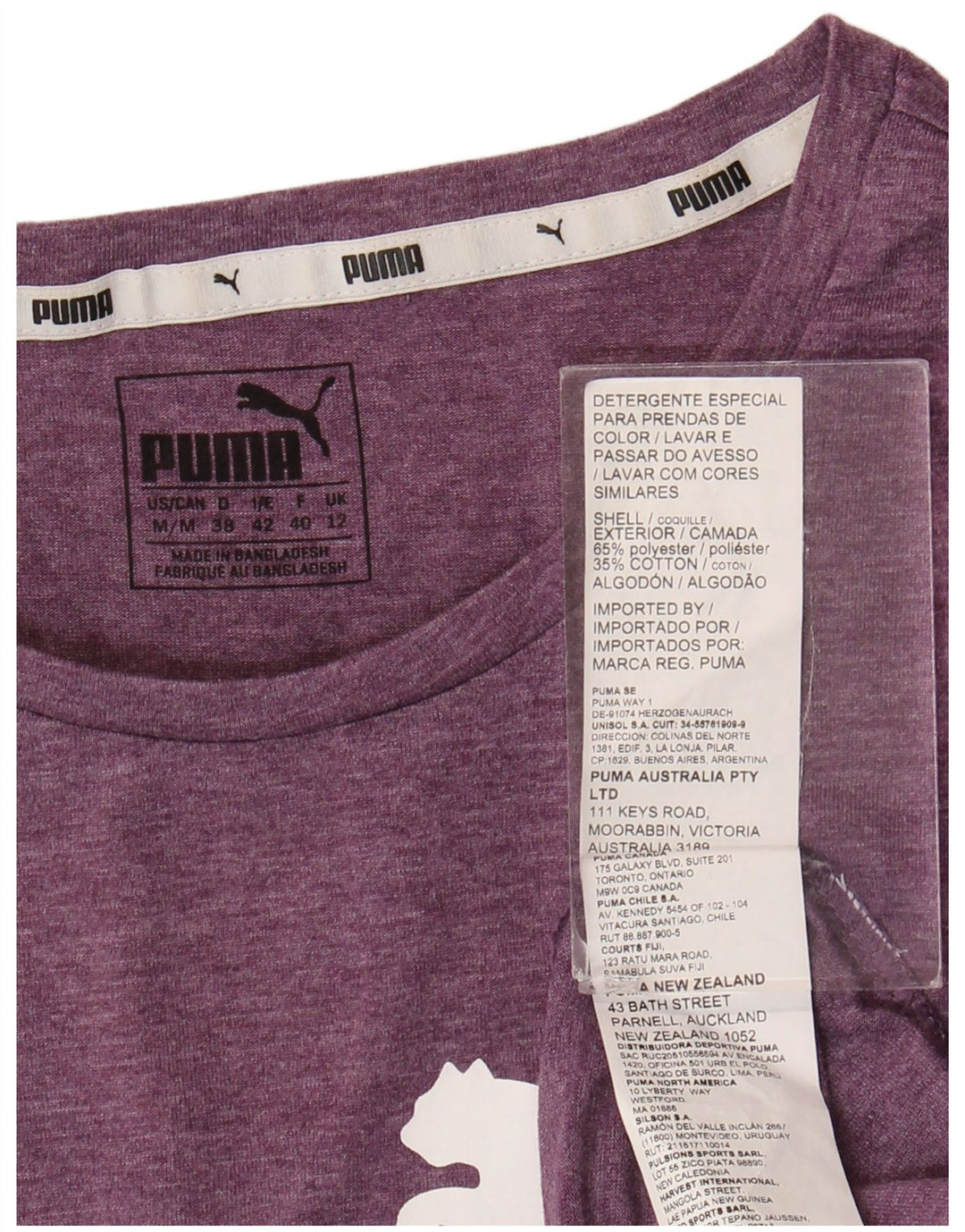Tricou grafic Puma pentru femei Top UK 12 Poliester violet mediu