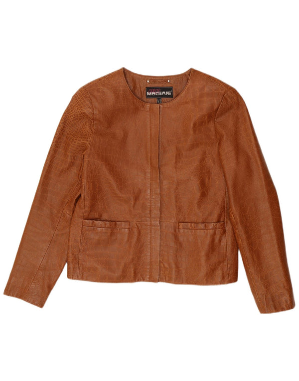 Jachetă Giorgio Mobiani pentru femei UK 12 Medium Brown Animal Print
