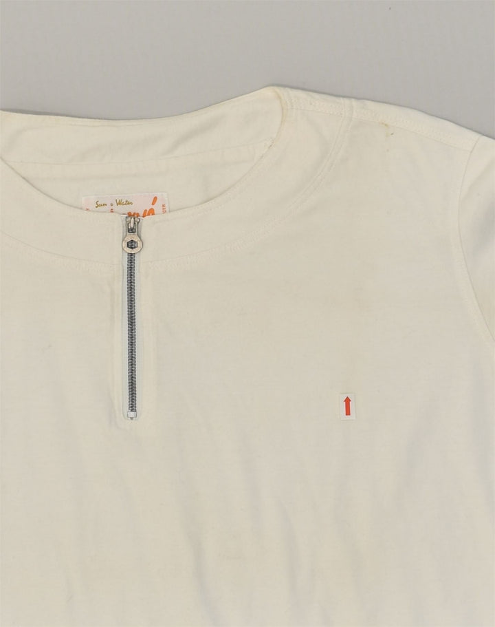 CHERVO Womens T-Shirt Top EU 44 XL White Cotton | Vintage Chervo | Thrift | Second-Hand Chervo | Used Clothing | Messina Hembry 