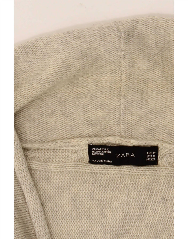 Pulover Bolero pentru femei Zara UK 12 Medium Gri Pete