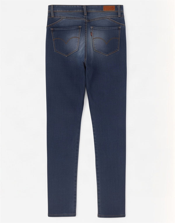 Blugi skinny Levi's pentru femei cu talie medie W28 L30 albastru