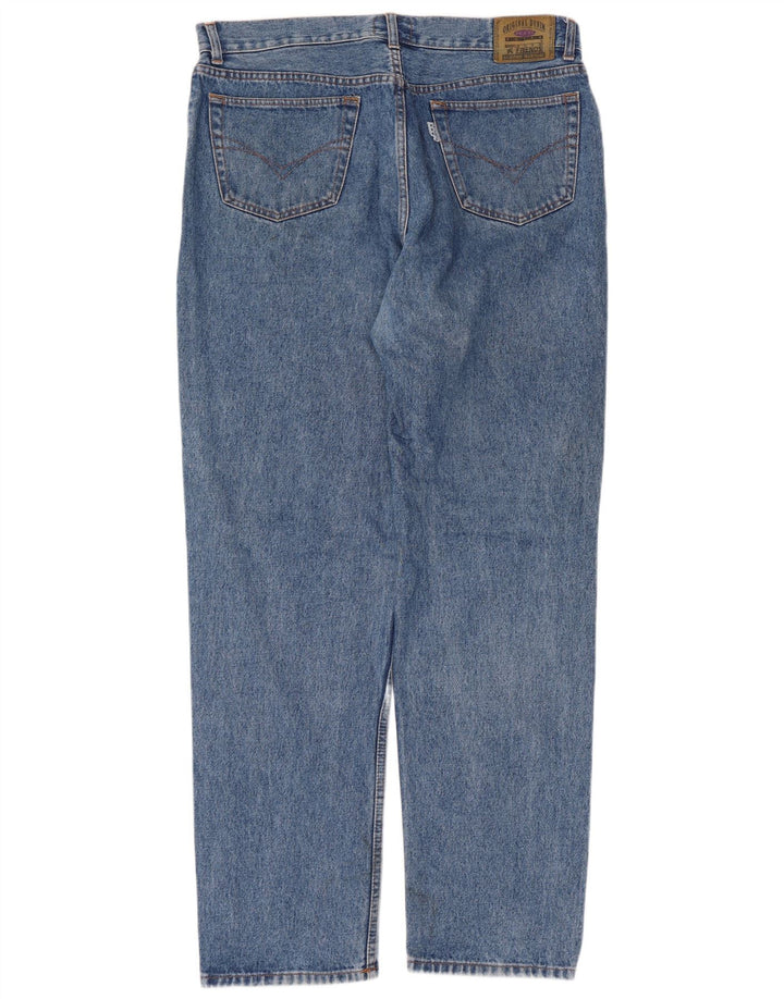 Blugi drepți pentru bărbați vintage W38 L34 bumbac albastru