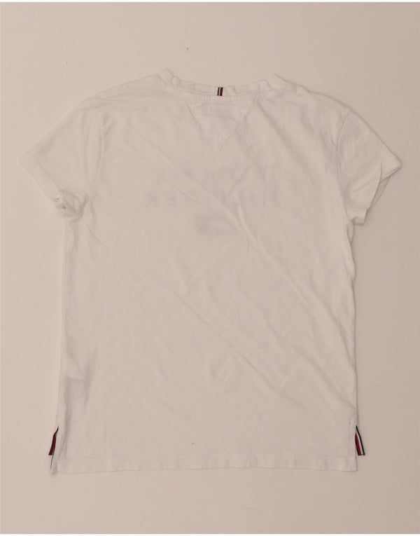 TOMMY HILFIGER Tricou Grafic Băieți Top 13-14 Ani Bumbac Alb