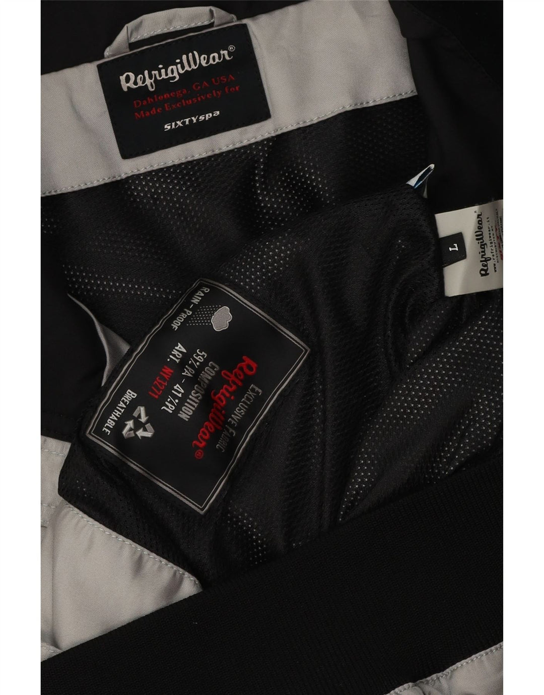 Jachetă de ploaie Bomber pentru bărbați Refrigiwear UK 40, mare, gri, poliester