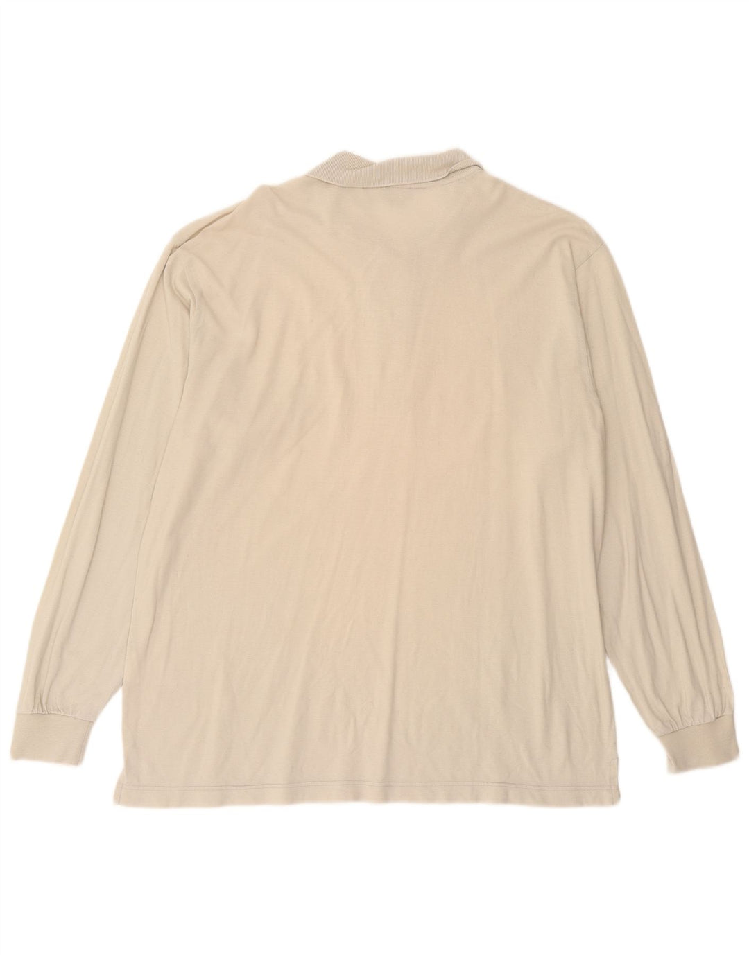 SERGIO TACCHINI Tricou polo cu mânecă lungă pentru bărbați IT 52 mare bumbac alb