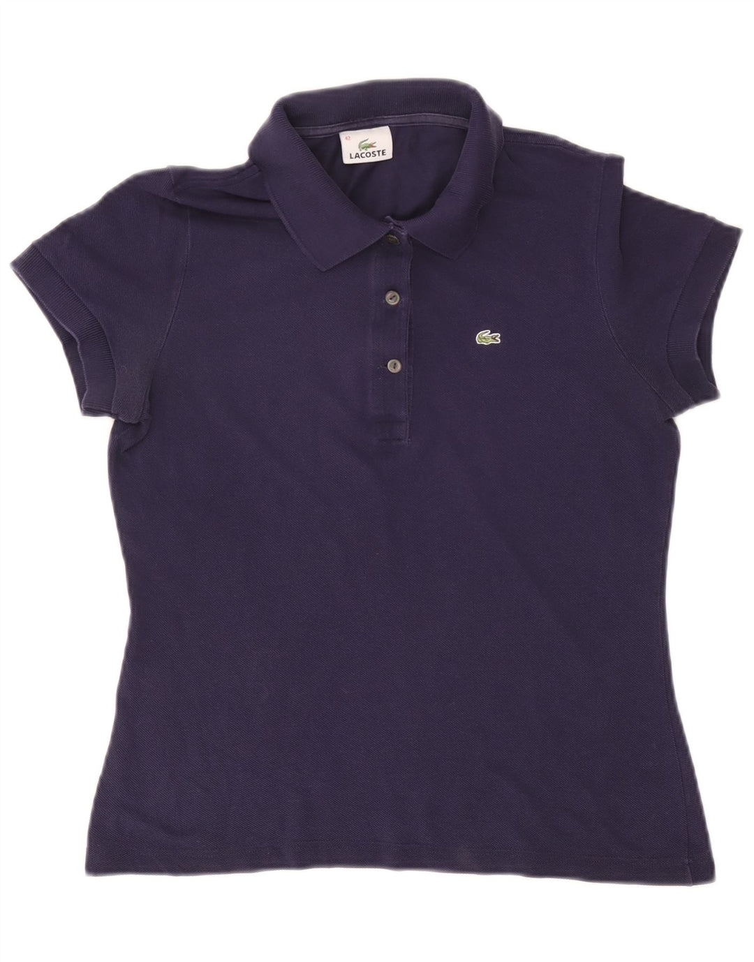 Tricou polo Lacoste pentru femei Mărimea 42 mare, bumbac bleumarin