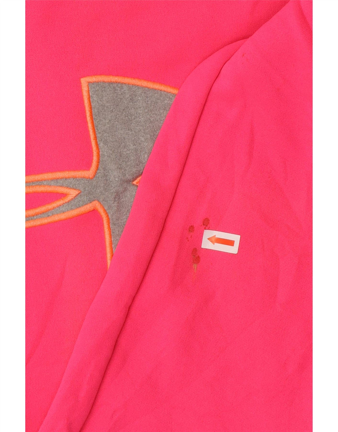 UNDER ARMOUR Womens Graphic Hoodie Jumper UK 14 Medium Pink Polyester Vintage Under Armour and Second-Hand Under Armour from Messina Hembry 