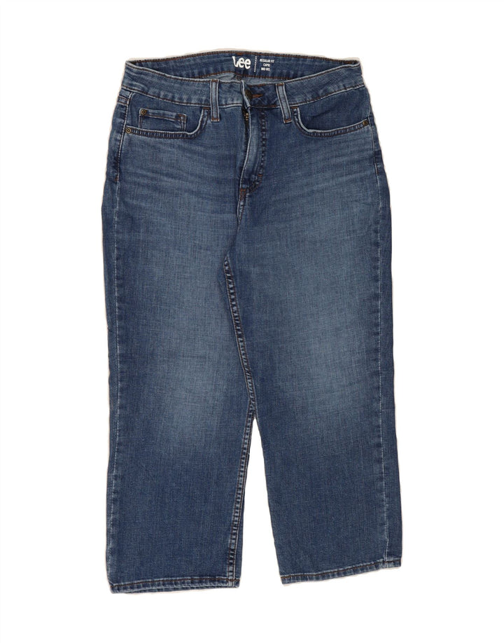 LEE Womens Mid Rise Regular Fit Capri Jeans US 10 Large W30 L22 Blue Vintage Lee and Second-Hand Lee from Messina Hembry 