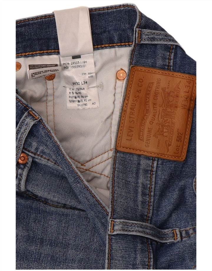 Blugi conici pentru bărbați Levi's 502 W30 L34 Bumbac albastru