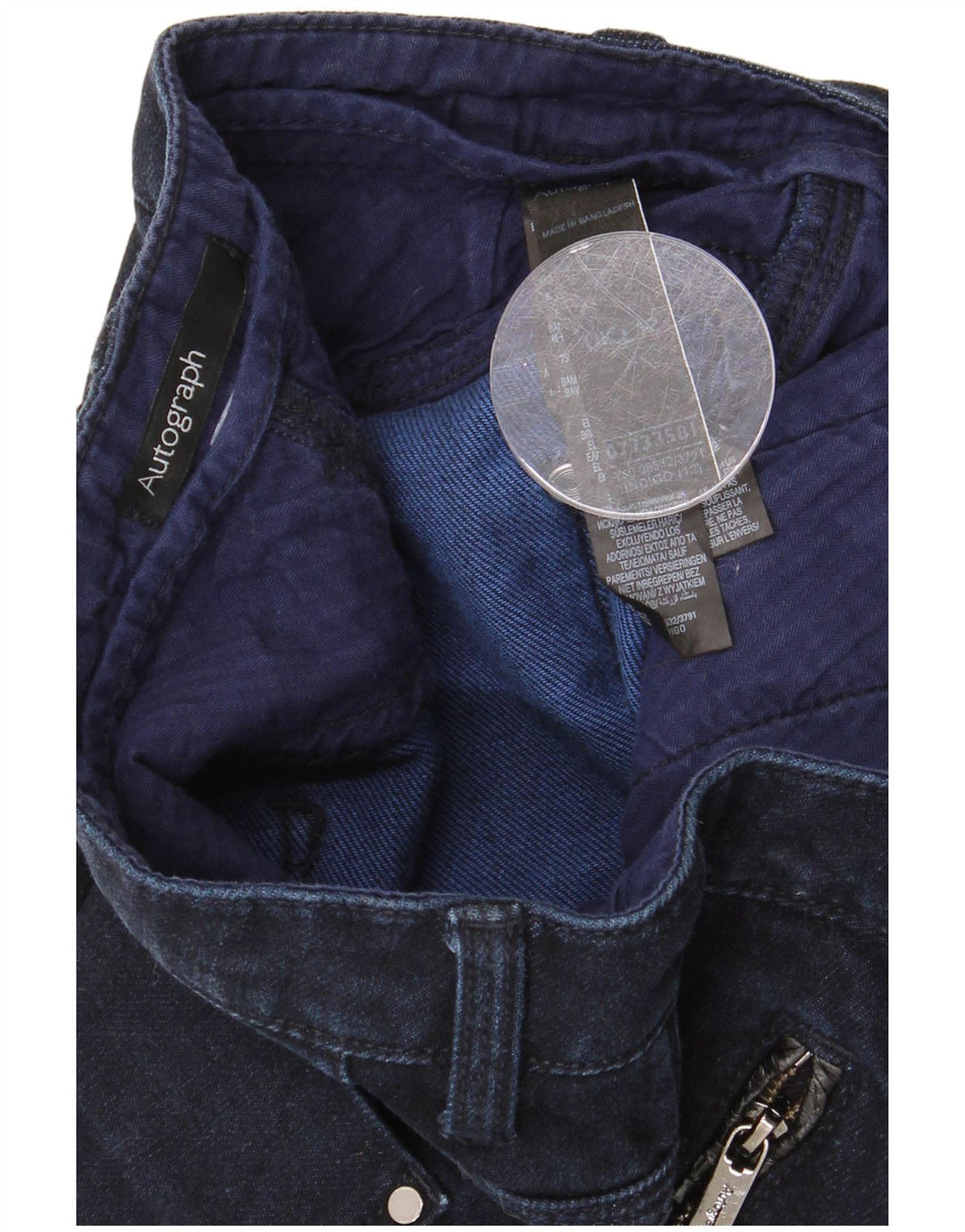 MARKS & SPENCER Fusta de blugi cu autograf pentru femei UK 12 Medium W30 Bleumarin