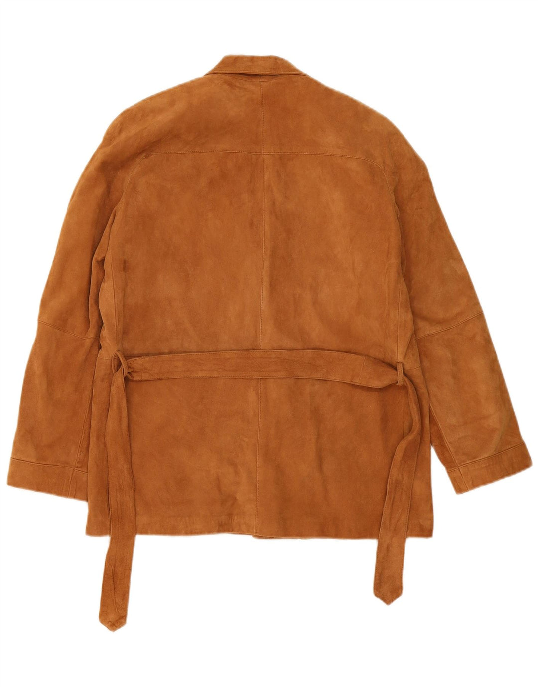 Vintage Womens 2 Buttons Suede Blazer Jacket IT 44 Medium Brown