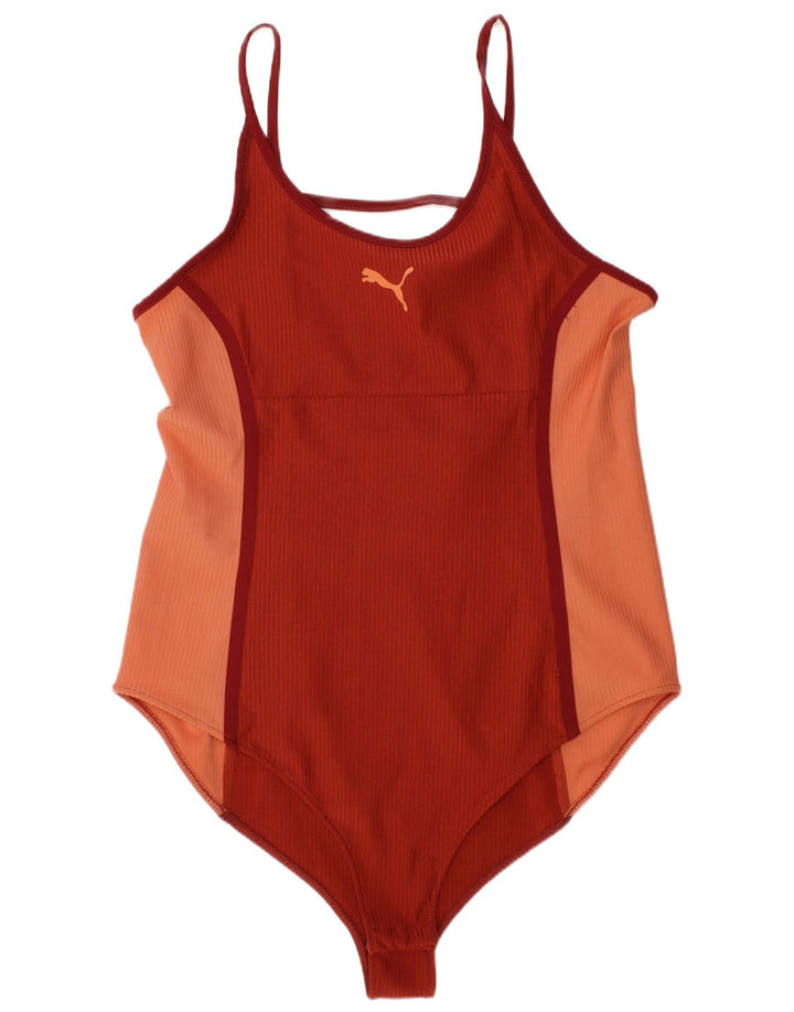 Costum de baie pentru femei Puma, portocaliu mediu, poliester, sport