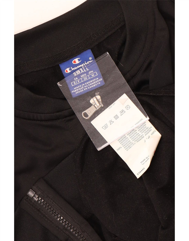 Jachetă de top pentru trening pentru femei Champion Crop Graphic UK 10 Small Black