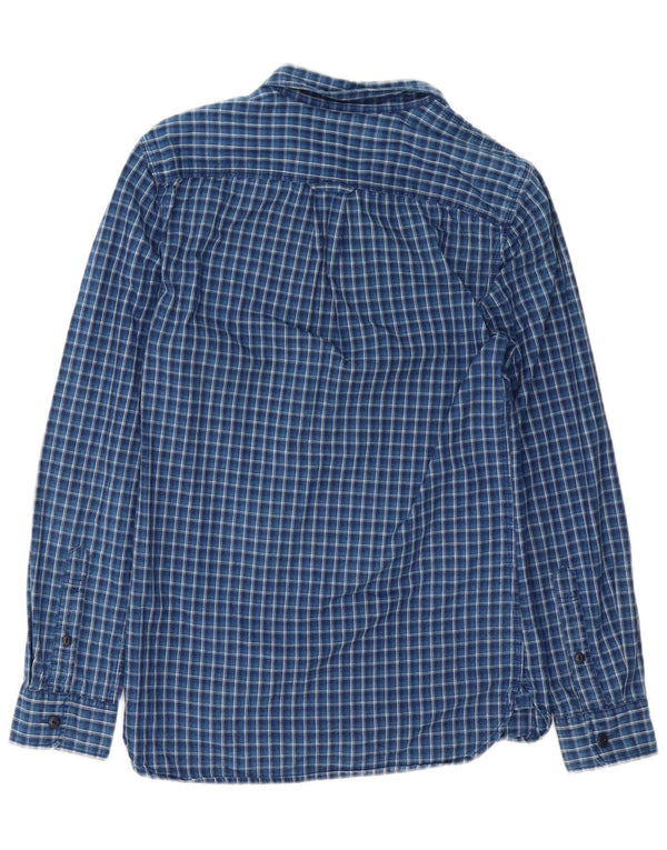 Cămașă de flanel pentru bărbați Jack Wills, cu tăiere clasică, XS, bumbac cu carouri bleumarin
