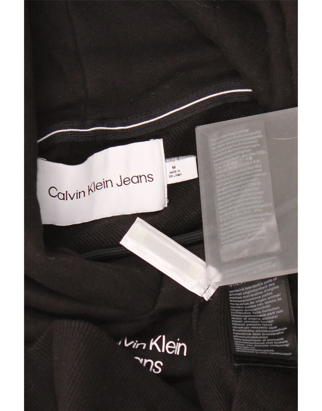 Pulover Calvin Klein Jeans pentru bărbați, bumbac mediu negru