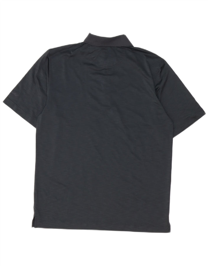 Cămașă polo Greg Norman pentru bărbați, poliester negru mic