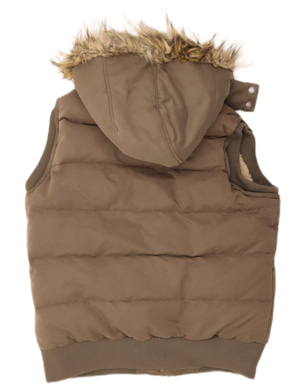 Jachetă căptușită cu glugă pentru femei Fat Face UK 14 Medium Kaki Poliester