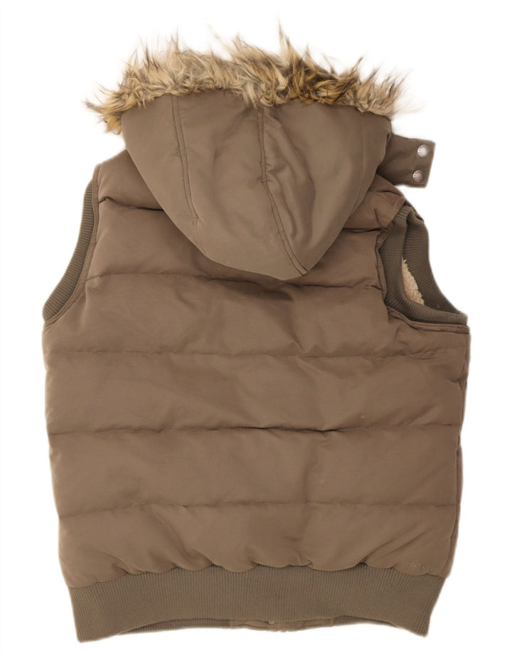 Jachetă căptușită cu glugă pentru femei Fat Face UK 14 Medium Kaki Poliester