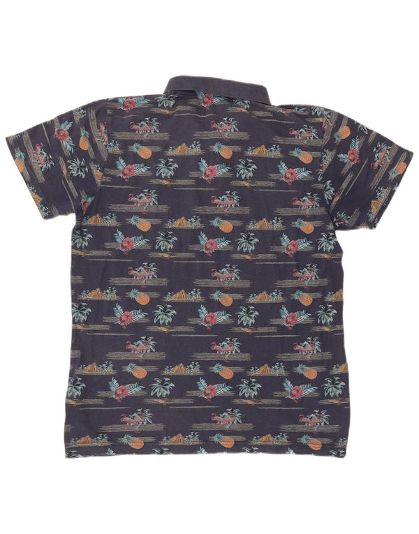 Tricou polo Jack & Jones pentru bărbați, mare, albastru, bumbac floral