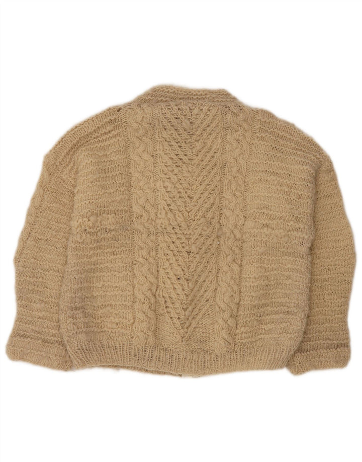 Pulover cardigan deschis pentru femei VINTAGE UK 18 XL Bej