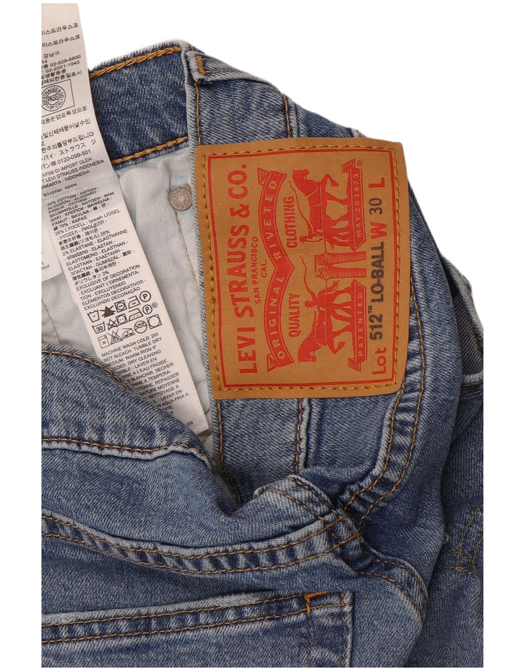 Blugi conici pentru femei Levi's L30 L32 Bumbac albastru