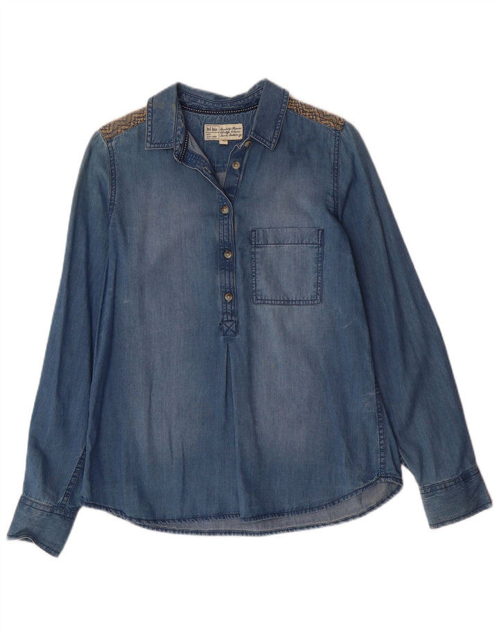 Cămașă Pulover Denim pentru Femei Fat Face UK 12 Medium Blue Bumbac Bohemian