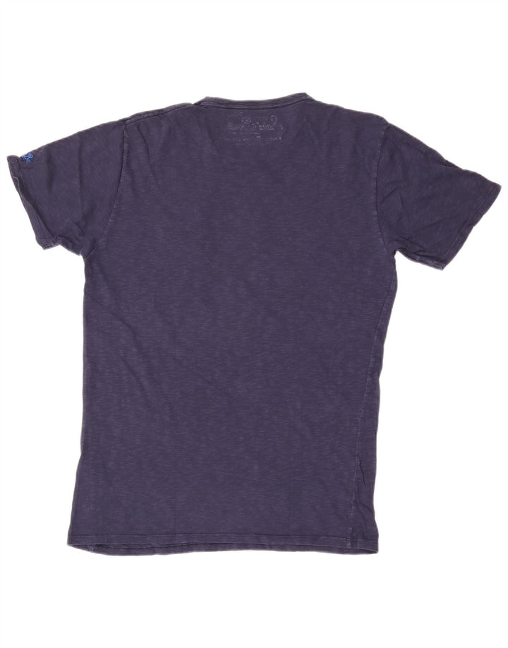 MC2 SAINT BARTH Tricou pentru bărbați Top mediu din bumbac cu pete albastru bleumarin