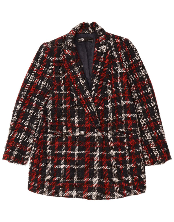 Blazer supradimensionat pentru femei Zara UK 6 XS Red Check
