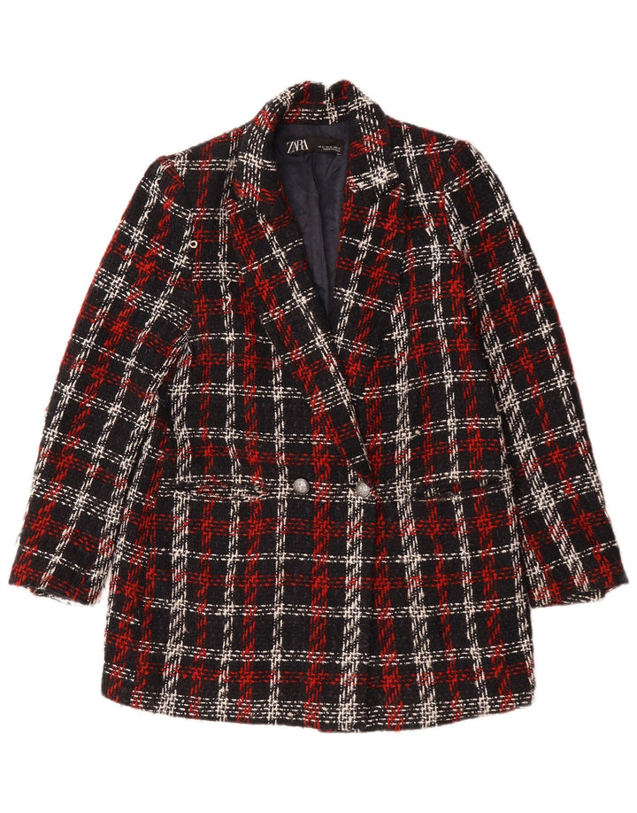 Blazer supradimensionat pentru femei Zara UK 6 XS Red Check