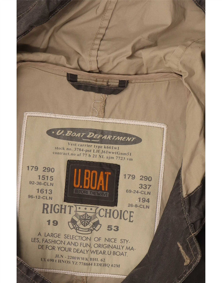 Jachetă vintage pentru bărbați cu glugă, UK 38, gri mediu