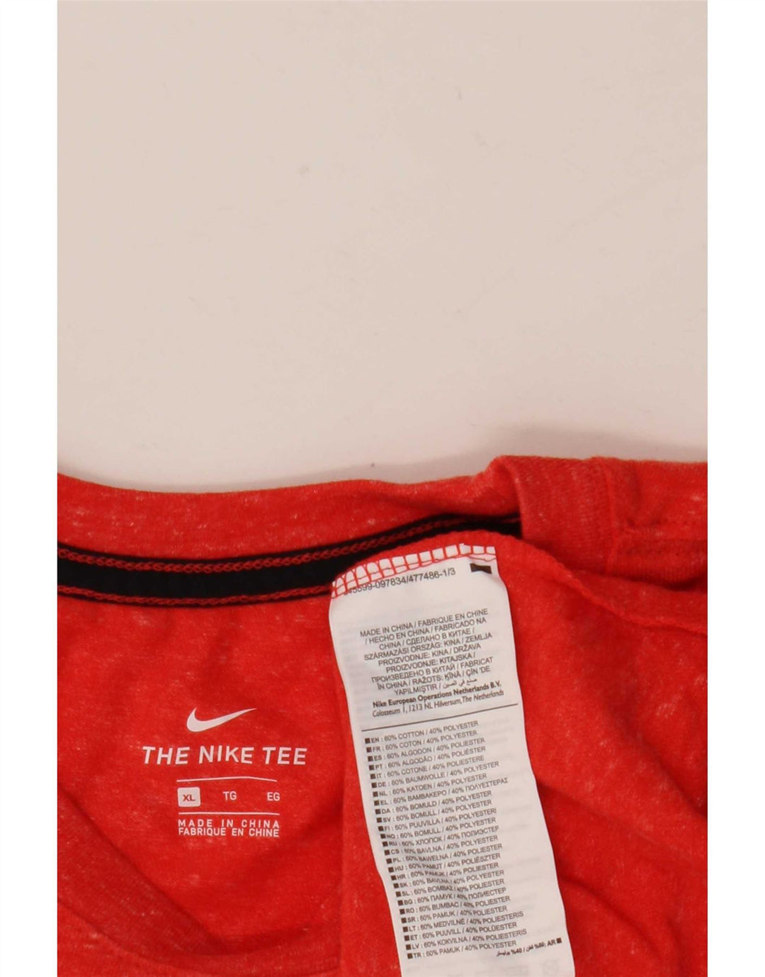 Tricou pentru bărbați Nike Top XL, bumbac cu pete roșii