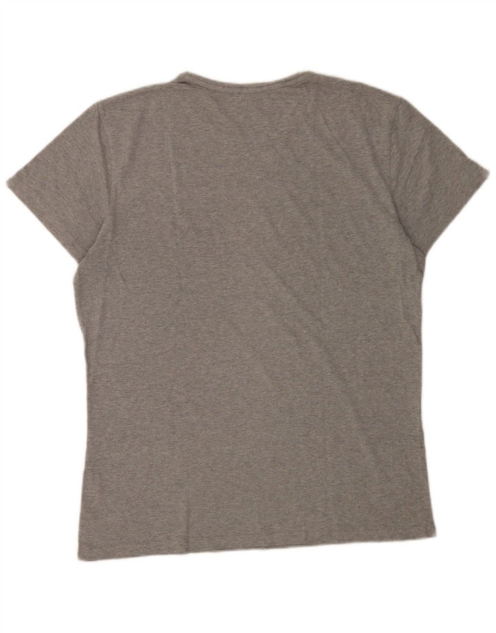 Tricou grafic Timberland pentru bărbați Top din bumbac cu pete gri mediu