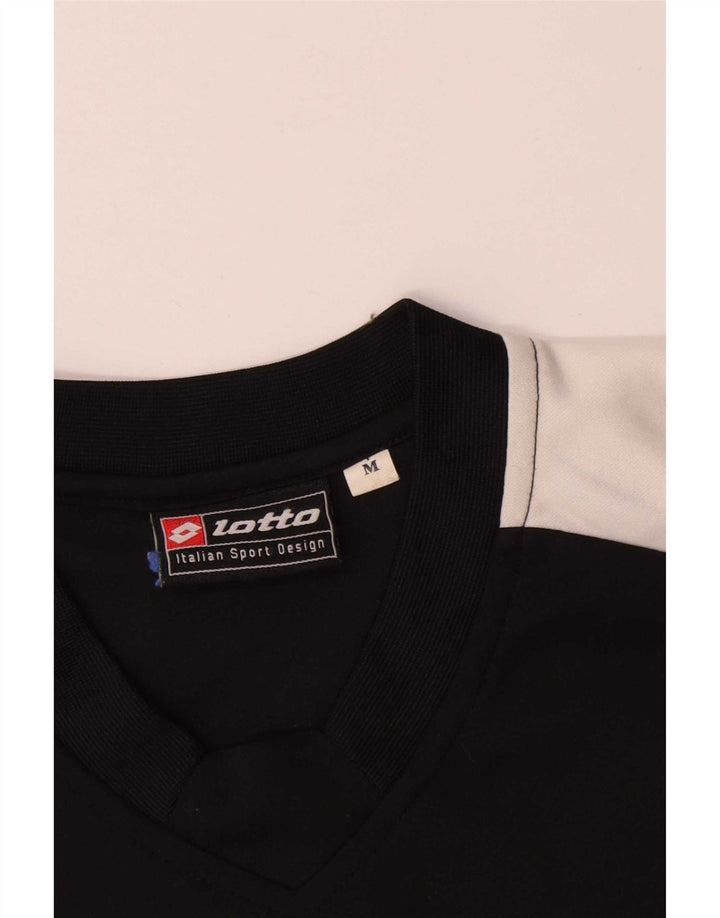 Lotto Tricou grafic pentru bărbați Top Mediu Negru Colorblock Poliester