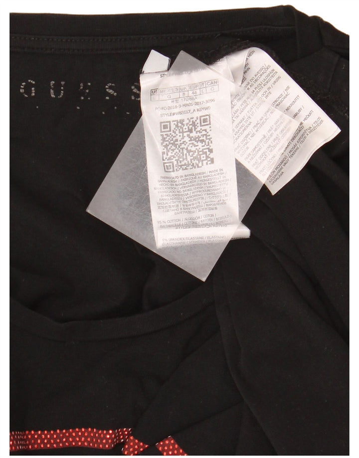Tricou grafic GUESS pentru femei Top UK 8 Small Black Bumbac