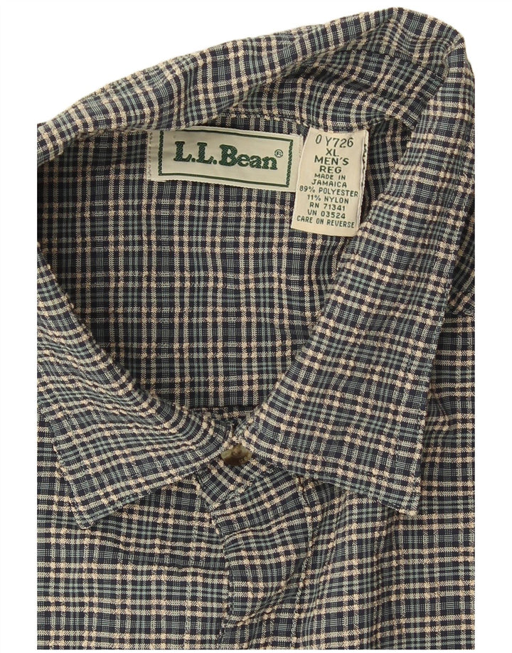Cămașă de flanel pentru bărbați L.L.Bean, poliester cu carouri XL