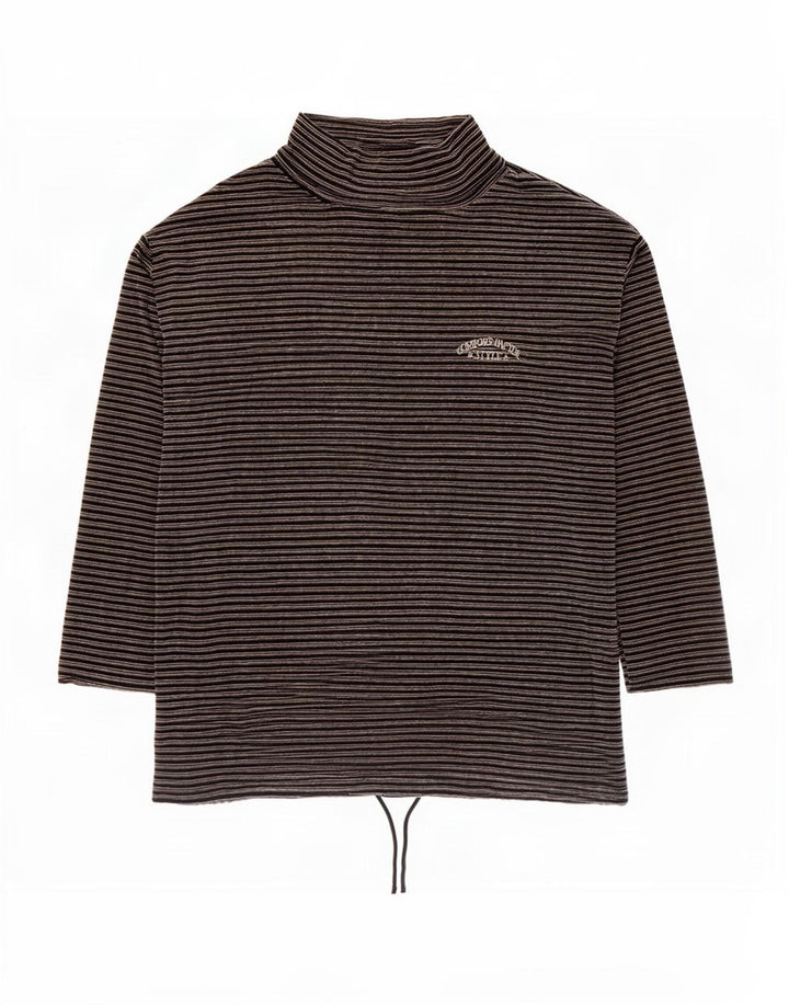 Marcel Clair Top femeie cu mânecă lungă IT 40/42 Medium Black Pinstripe