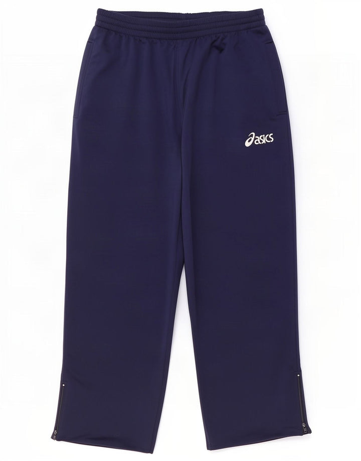 Pantaloni de trening Asics Crop pentru bărbați, mari, albastru, poliester