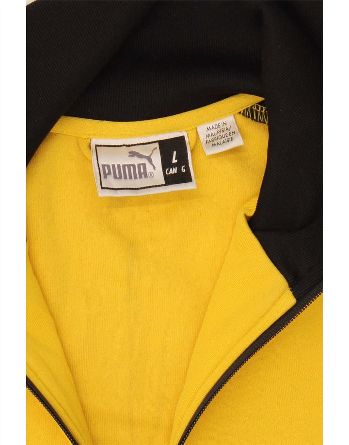 Jachetă de trening pentru bărbați Puma, galben mare, poliester color bloc