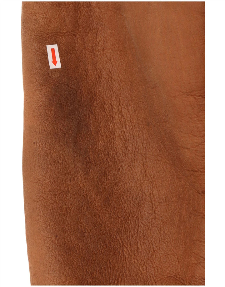 Jachetă din piele vintage pentru bărbați UK 38 Medium Brown Classic