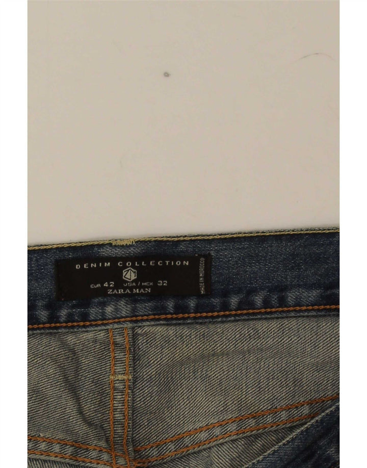 Blugi slim pentru bărbați de la Zara EU 42 Large W32 L30 Albastru