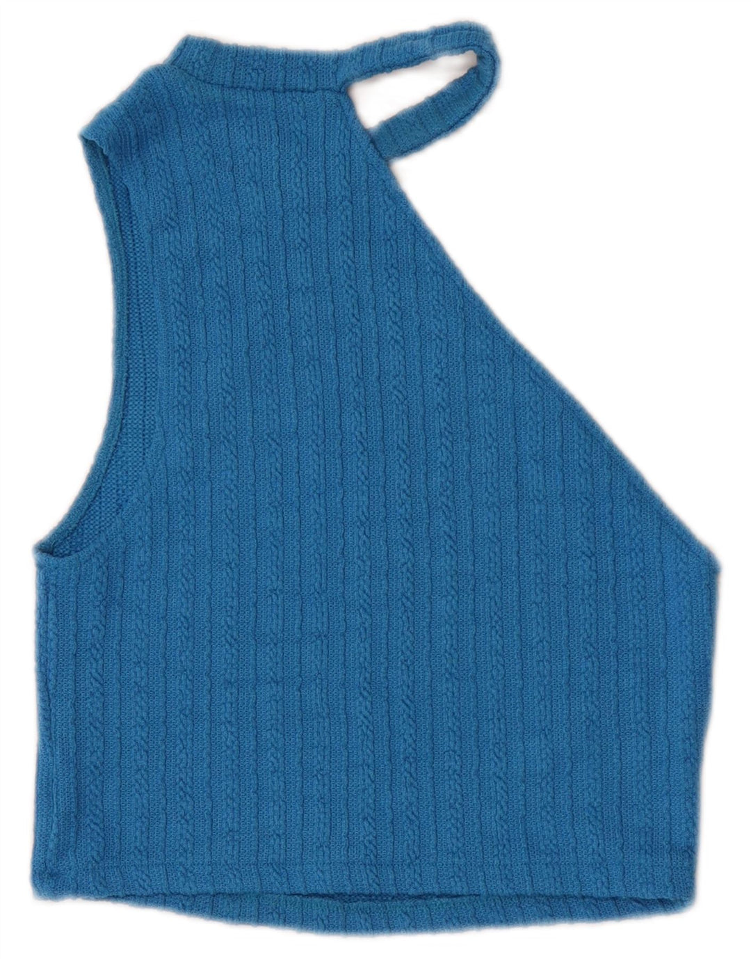 Top cu umăr dezactivat din tricot Zara pentru femei UK 12 Medium Blue