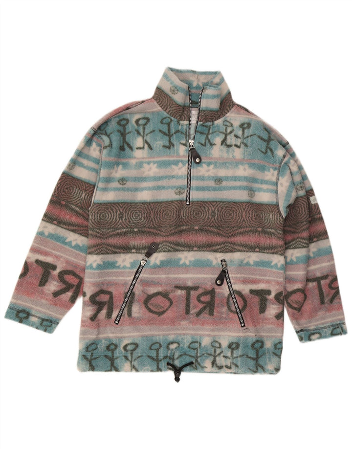 Jumper pentru bărbați Etirel, cu grafică, cu fermoar și gât, din lână, mic, multicolor, Fair Isle