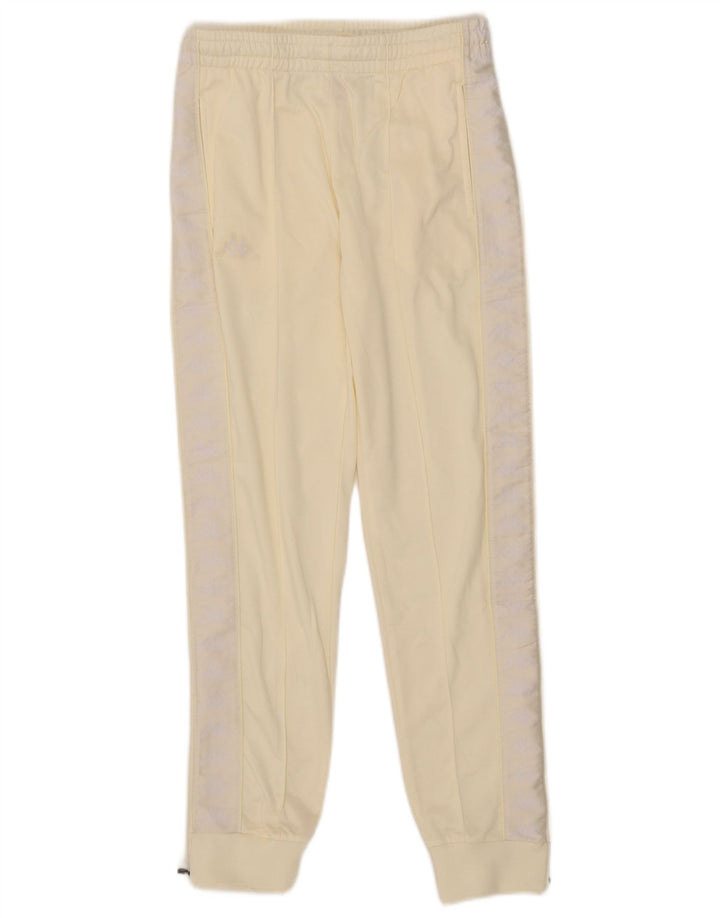 Pantaloni de trening cu grafică pentru bărbați Kappa Pantaloni de jogging XS Poliester alb